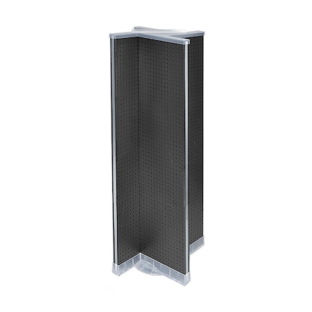 Azar Displays Pinwheel Pegboard Floor Display on Revolving Base. Spinner Rack Stand. 700420-BLK